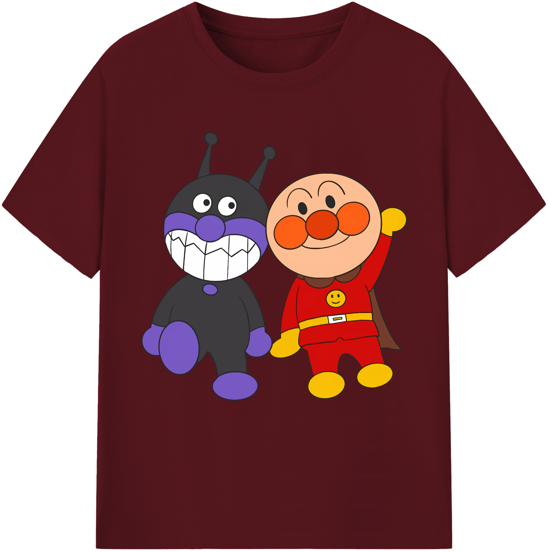 （画像用） アンパンマン Anpanman 綿100％半袖Tシャツ（フロントプリント）